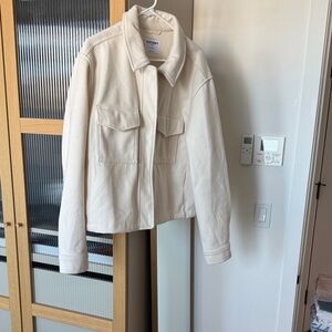 Old Navy Cream Utility Jacket with Chest Flap Pockets